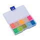 8000 pièces 10 couleurs perles de bugle en verre de couleur fluorescente SEED-YW0001-32-5