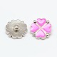 Eco-Friendly Alloy Enamel Clover Jewelry Snap Buttons X-SNAP-F004-38C-NR-1