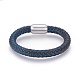 Braided Leather Cord Bracelets BJEW-F349-15P-01-2