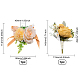 Craspire Set di spille da polso e fiori in seta con fiore di rosa 2 pz 2 stile AJEW-CP0004-59-2