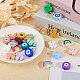 CHGCRAFT 24Pcs 24 Styles Silicone Tooth Gel Beads SIL-CA0002-84-4