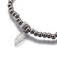 Bracelets à breloques extensibles en perles rondes BJEW-L648-05-4
