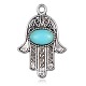 Alloy Synthetic Turquoise Pendants PALLOY-G135-01AS-1