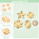 DICOSMETIC 20Pcs 4 Styles Golden Geometric Charms Textured Oval Charms Irregulate Round Charms Star Flower Pendants Stainless Steel Pendants for DIY Jewelry Making STAS-DC0012-29-3