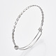 Adjustable 304 Stainless Steel Expandable Bangle Making X-BJEW-R306-01-3