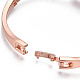 Bracelet jonc coloré à charnière en cerisier avec strass et acrylique BJEW-S118-130RG-4