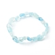 Natural Aquamarine Beaded Stretch Bracelets for Kids BJEW-JB06250-10-1