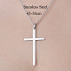 201 ожерелье с подвеской в виде креста из нержавеющей стали NJEW-OY001-46-3
