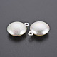 Electroplated ABS Plastic Imitation Pearl Pendants KY-T023-005-3