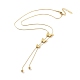 Butterfly Lariat Necklaces NJEW-F318-12G-1