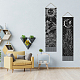 ポリエステル装飾壁タペストリー  家の装飾のための  木の棒で  ロープ  長方形  太陽  1300x330mm AJEW-WH0399-012-2
