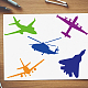 MAYJOYDIY 10pcs Airplane Stencil Template Airplane Stencils for Painting 6×6inch with Paint Brush Fighter Jets Helicopter Stencil DIY Painting Craft Wall Canvas Home Decor DIY-MA0002-51-5