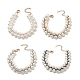 Bracelet perlé tressé en perles de coquillage et graines de verre pour femmes BJEW-JB09143-1