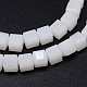 Faceted Cube Imitation Jade Glass Beads Strands EGLA-E041-2mm-B01-2