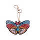 Diy llavero de mariposa kits de pintura de diamantes DIAM-PW0001-157-2