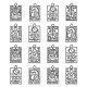 50 pièces 5 styles pendentifs en alliage de style tibétain TIBEP-CJ0002-03-1
