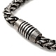 304 collar de cadena de trigo de acero inoxidable con cierre magnético para hombres y mujeres. NJEW-E038-05AS-3
