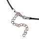Fabricación de collar de cordón de poliéster encerado coreano X-NJEW-JN01558-01-4