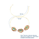 Braccialetti di perle intrecciate conchiglia di ciprea stampate BJEW-JB05053-02-6