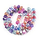 Transparent Electroplate Glass Beads Strands EGLA-N006-078-2