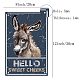CREATCABIN Donkey Metal Tin Sign Poster Vintage Retro Wall Art Decor Hanging Iron Painting Plaque for Home Kitchen Bathroom Living Room Gifts Garden Decorations 8 x 12 Inch-Hello Sweet Cheeks AJEW-WH0157-618-2