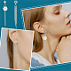UNICRAFTALE 40Pcs 2 Styles 2 Colors Rhombus Stud Earring 304/201 Stainless Steel Stud Earring Findings Metal Earring Post with Loop 0.7-0.8mm Pin Earring Components with Ear Nuts for DIY Earrings STAS-UN0038-71-6