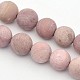 Brins de perles de rhodonite naturelle rondes givrées G-E302-105-10mm-1