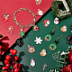 Sunclue 1 коробка 32 шт. 16 стильные эмалированные рождественские подвески подвески для рождественской елки объемные подвески с оленями для изготовления ювелирных изделий конфетная трость рождественская перчатка шляпа носки венок снежинка мини дом подарочная коробка декор FIND-SC0002-64-5