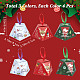GORGECRAFT 12 Sets Christmas Candy Boxes 3 Colors Xmas Gift Bags Small Moose Santa Claus Christmas Tree 8×8cm Christmas Treat Bags Bulk with Ribbon for Presents Candies Cookies CON-GF0001-12-2