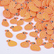 手作り樹脂クレイカボション  ファッションネイルアートデコレーションアクセサリー  アヒル  オレンジ  4~5x5~7x0.3~0.5mm  約35000~40000個/500g CLAY-R087-20-1