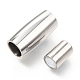 304 Stainless Steel Magnetic Clasps with Glue-in Ends STAS-C020-01P-2