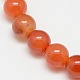 Natürlichen Karneol-Perlen Stränge, Runde, Klasse A, 10 mm, Bohrung: 1 mm, ca. 38 Stk. / Strang, 15 Zoll