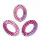 Handmade Raffia Woven Linging Rings WOVE-Q077-23B-1