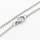 Unisex 304 Stainless Steel Cable Chain Necklaces STAS-O037-83P-02-1