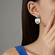 Boucles d'oreilles pendantes en forme de cœur en acier titane RO0890-4