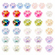 Pandahall 32 pièces 16 couleurs placage uv arc-en-ciel perles acryliques irisées OACR-TA0001-43-1