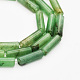 Columnas naturales verdes abalorios aventurina hebras G-N0153-58-1