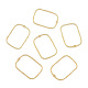 合金空枠ペンダント  UVレジンDIY用  エポキシ樹脂  プレスジュエリー  カドミウムフリー＆鉛フリー  長方形  ライトゴールド  46x32x1.7mm  穴：1.5mm PALLOY-T085-05LG-3