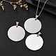 DIY Materials 201 Stainless Steel Flat Round Hand Stamping Blank Tag Pendants STAS-O044-125-7