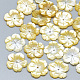 Perles de coquillage jaune SSHEL-S260-063-1