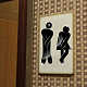 Selbstklebendes 3D-Kunststoff-Spiegel-WC-Schild mit Mann- und Frauenmuster DIY-WH0308-145B-1