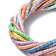 10 Strands 10 Colors Eco-Friendly Handmade Polymer Clay Beads Strands CLAY-YW0001-90-2