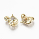 Brass Micro Pave Clear Cubic Zirconia Peg Bails Charms KK-R117-010-NF-2