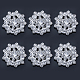 CHGCRAFT 6Pcs Rhinestone Shank Buttons Sew on Rhinestone Buttons Flower Crystal Buttons Embellishments for Jewelry Making Clothes Earring Wedding Decoration BUTT-CA0001-16A-2