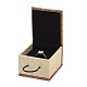 Boîtes à bagues en bois rectangle OBOX-N013-02-4