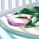 Acrylic Curved Tube Beaded Stretch Bracelet BJEW-JB07973-01-2