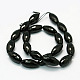 Natural Black Onyx Beads Strands G-E039-FR2-22x13mm-2