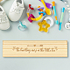 Caja de recuerdos rectangular de madera para prueba de embarazo con cerradura CON-WH0103-001-4