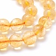 Natural Citrine Beads Strands G-P335-11-8mm-A-3