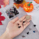 SUNNYCLUE 1 Box 60Pcs 3 Style Wizard Hat Charms Witch Hat Charm Halloween Imitation Black Magic Hats Charms Antique Silver Rainbow Gothic Miniature Hat Charms for DIY Making Charms Craft Home Decor FIND-SC0004-19-3